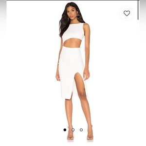 Amira Cut Out Dress in Ivory